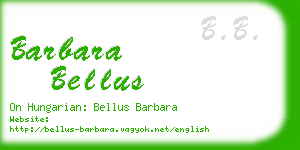 barbara bellus business card